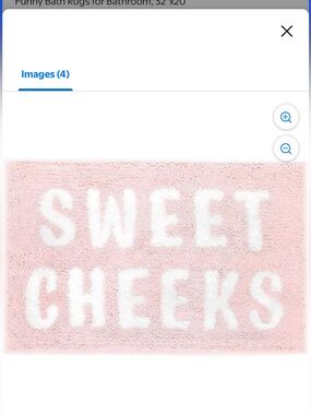 Sweet Cheeks Pink Bath Rug - Plush Home Accent
